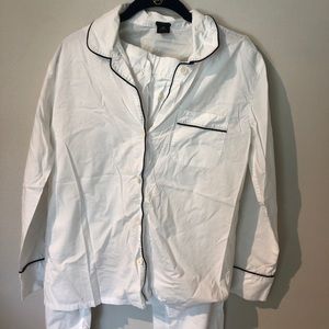 J Crew White PJs, XS